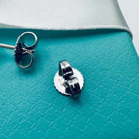 Tiffany & Co. 18K White Gold Akoya Pearls Signature Earrings with Packaging - Picture 7 of 11